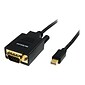 StarTech® 6' Mini DisplayPort To VGA Male/Male Video Cable; Black