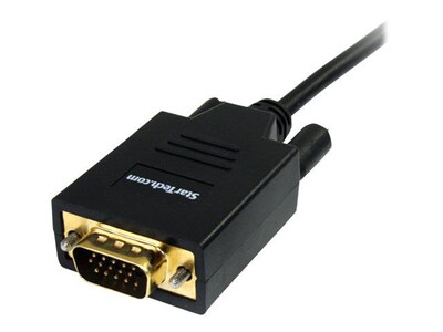 StarTech® 6' Mini DisplayPort To VGA Male/Male Video Cable; Black