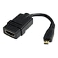 StarTech® 5" High Speed HDMI to Micro HDMI Female/Male Adapter Cable; Black