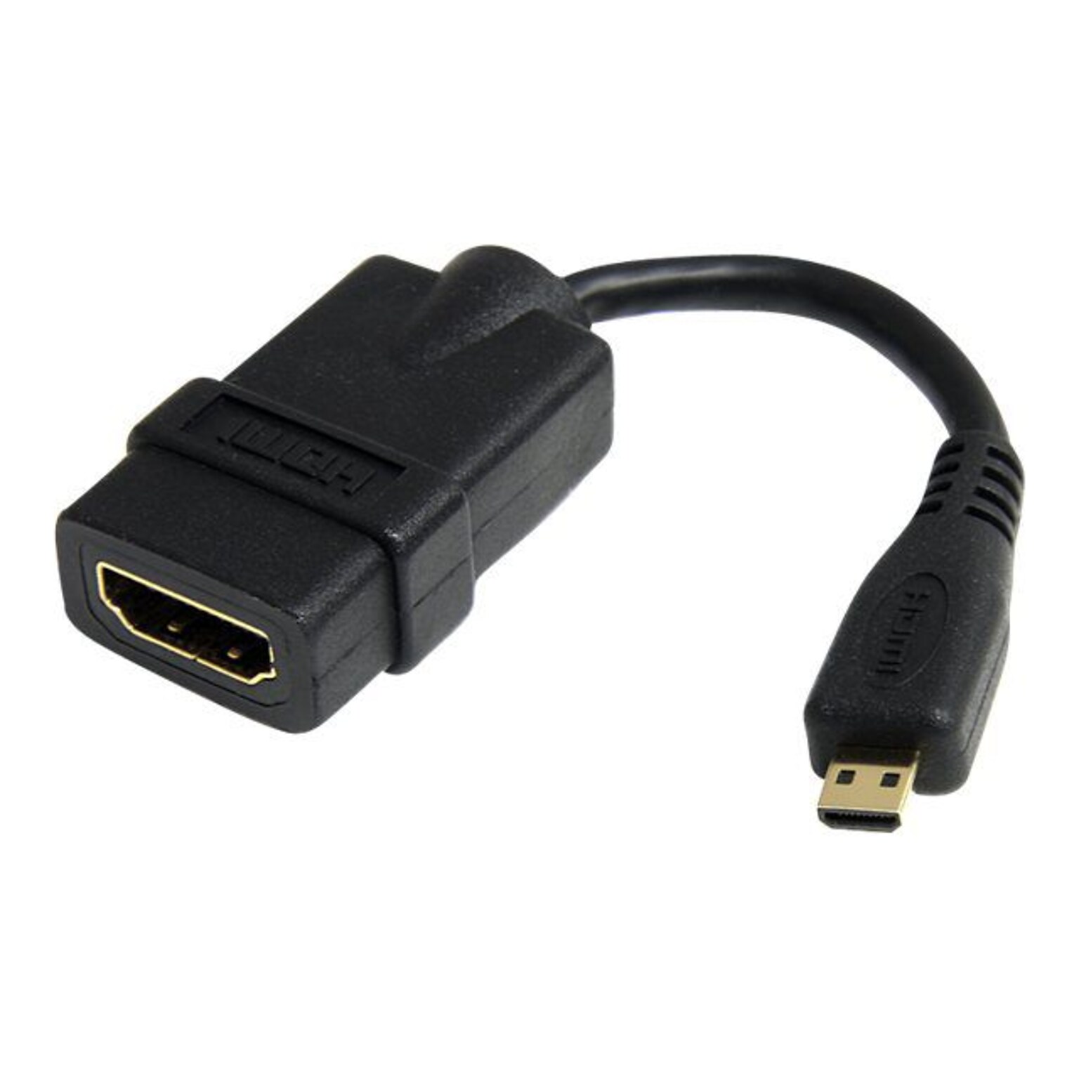 StarTech® 5 High Speed HDMI to Micro HDMI Female/Male Adapter Cable; Black