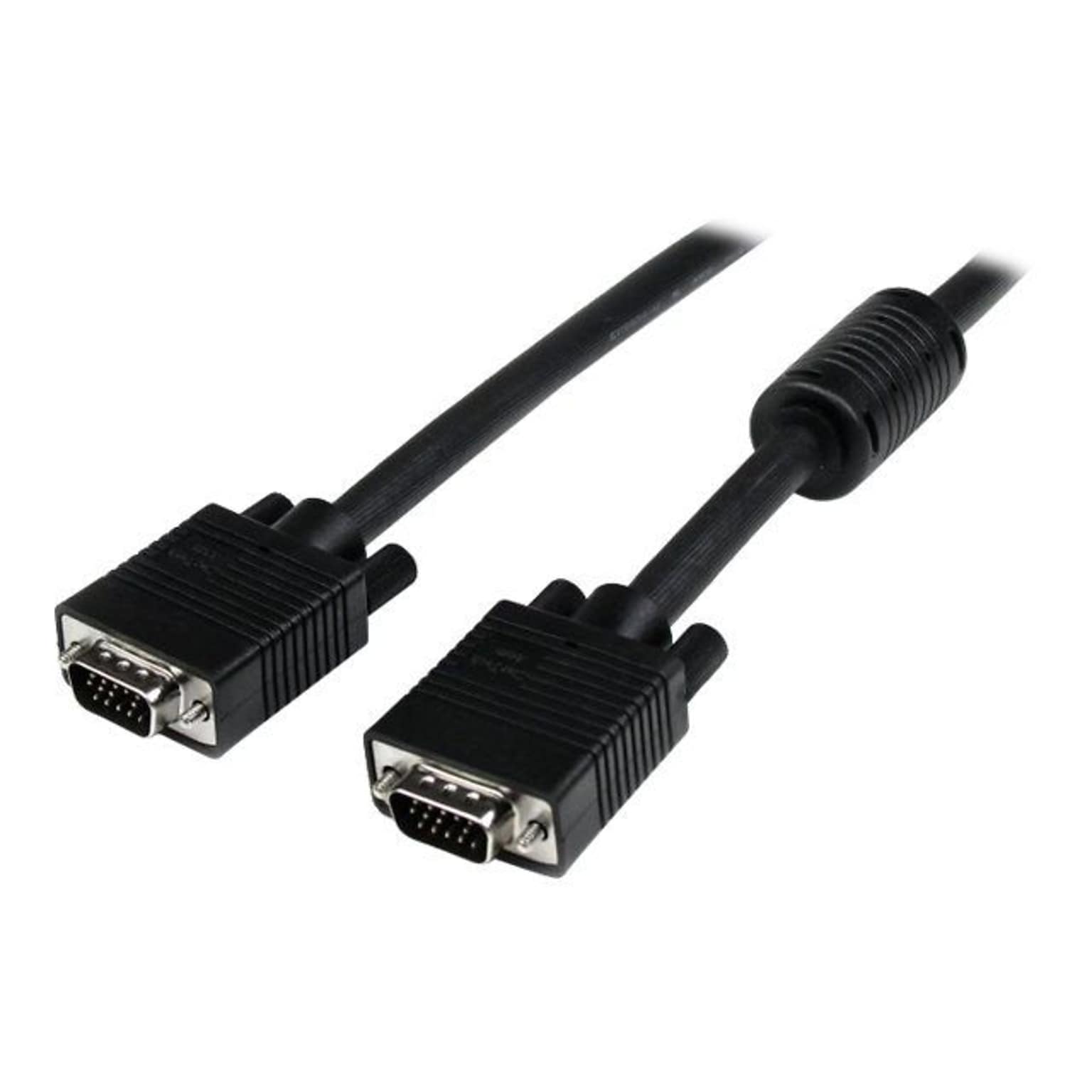 StarTech® 20 Coax High Resolution HD15 Male/Male VGA Monitor Cable; Black