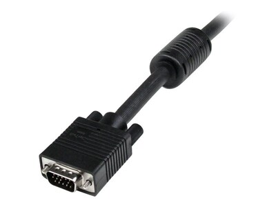 StarTech® 20' Coax High Resolution HD15 Male/Male VGA Monitor Cable; Black