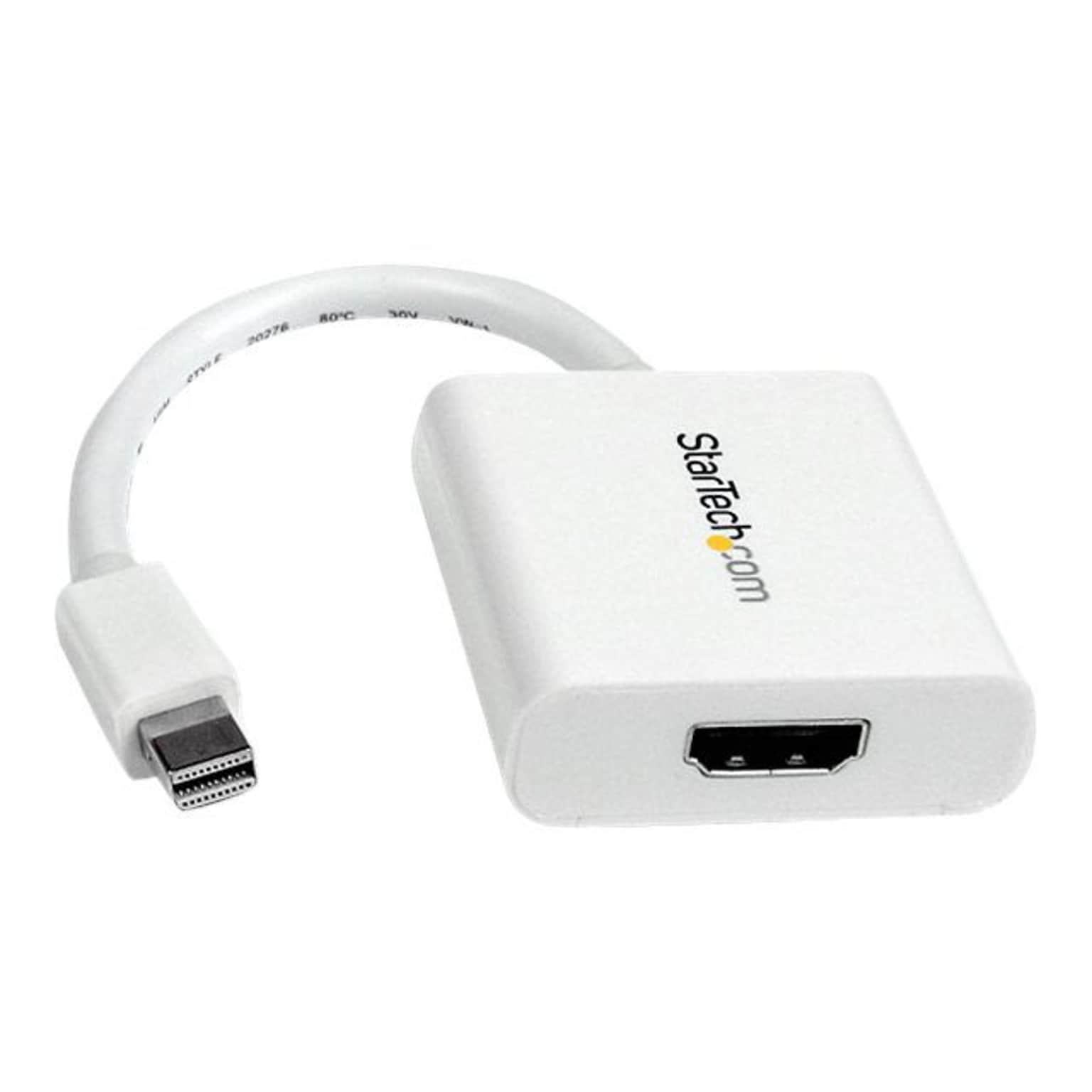 Startech® 4.7 Mini DisplayPort® To HDMI Video Adapter Converter, White