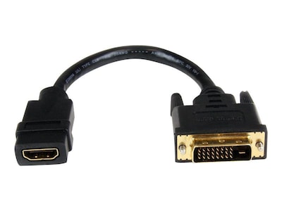 StarTech® 8" HDMI To DVI-D Female/Male Video Cable Adapter; Black