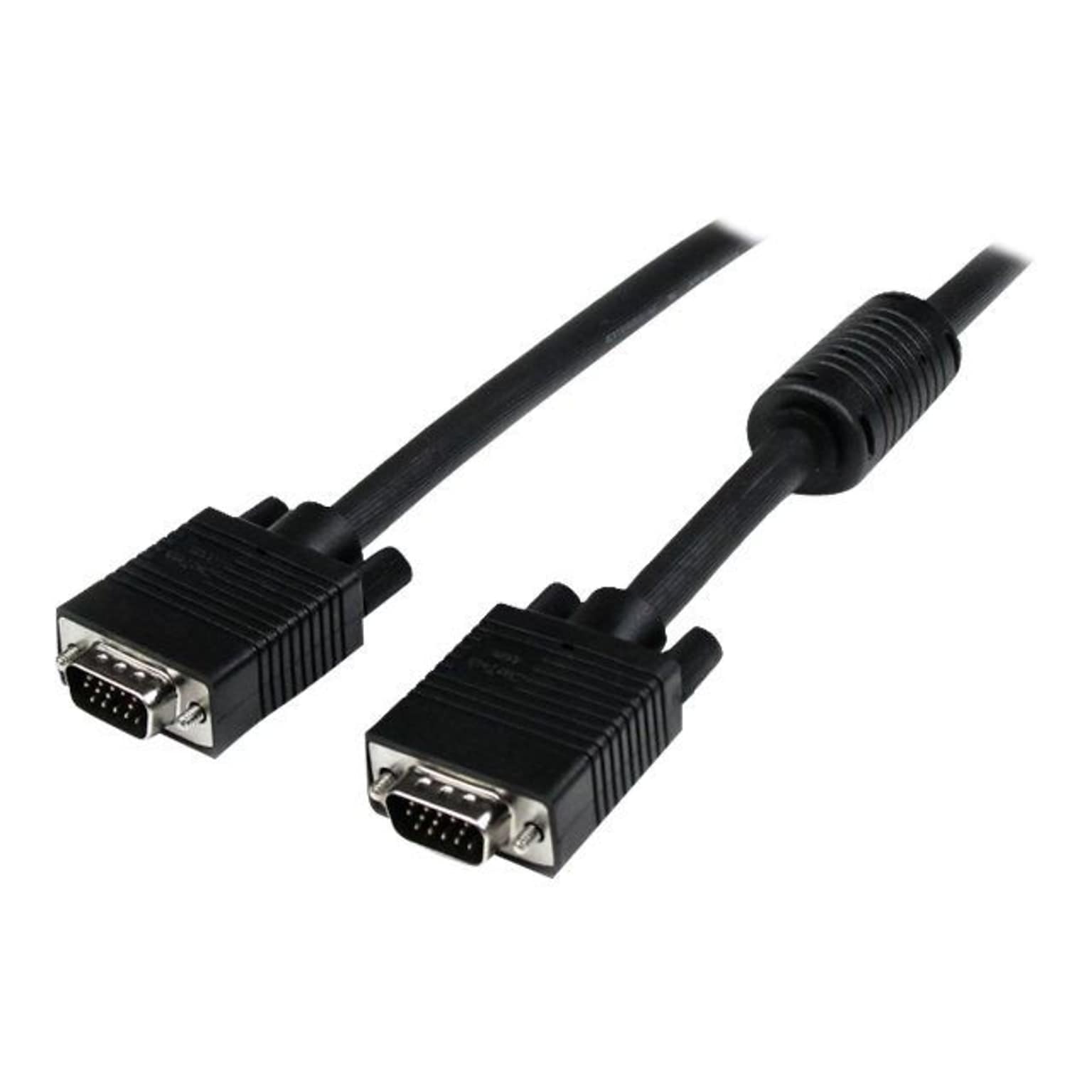StarTech® 3 Coax High Resolution HD15 Male/Male VGA Monitor Cable; Black
