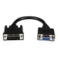 StarTech® 8" DVI To VGA Male/Female Cable Adapter; Black