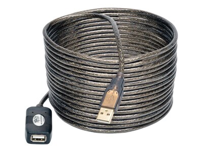 Tripp Lite 16 USB 2.0 A Male To A Female Active Extension Cable; Black