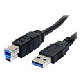 StarTech® 6 Superspeed USB 3.0 Type A Male To Type B Male Cable; Black