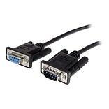 StarTech® 2m Black Straight Through DB9 RS232 Serial Cable - M/F