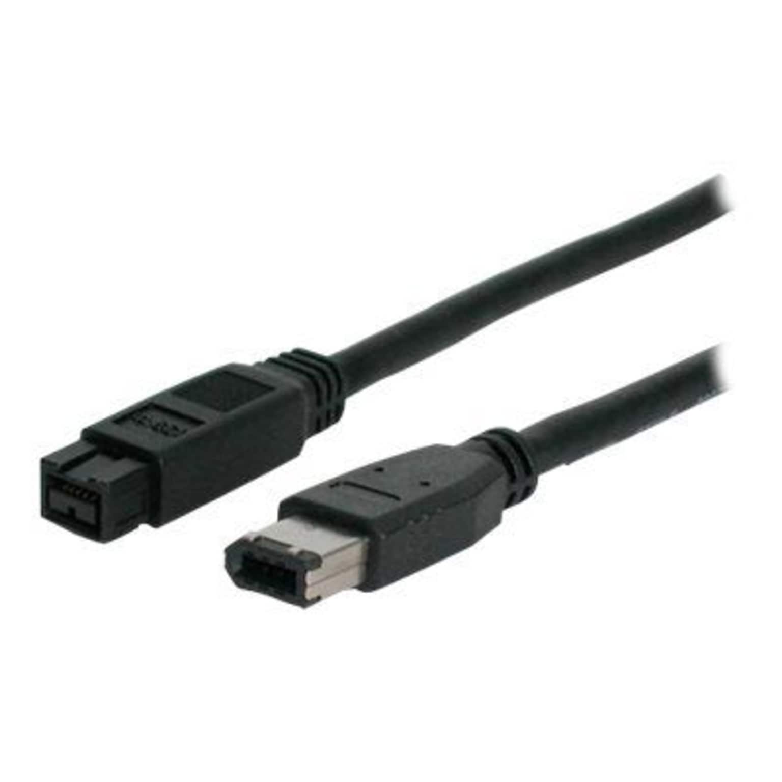 StarTech® 6 6 Pin Male to 6 Pin Male FireWire Data Transfer Cable; Black