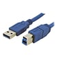 StarTech® 6' Superspeed USB 3.0 Type A Male To Type B Male Cable; Blue