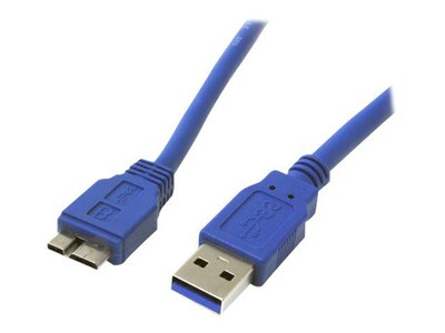 StarTech® 1' Superspeed USB 3.0 A Male To Micro-B Male Cable; Blue