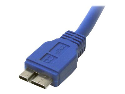 StarTech® 1' Superspeed USB 3.0 A Male To Micro-B Male Cable; Blue