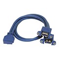Startech® 1.6 USB 3.0 2-Port Type A Female To 1 - IDC Female Panel Mount Cable, Blue