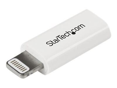 StarTech® 8-Pin Apple Lightning Connector To Micro USB Adapter; White