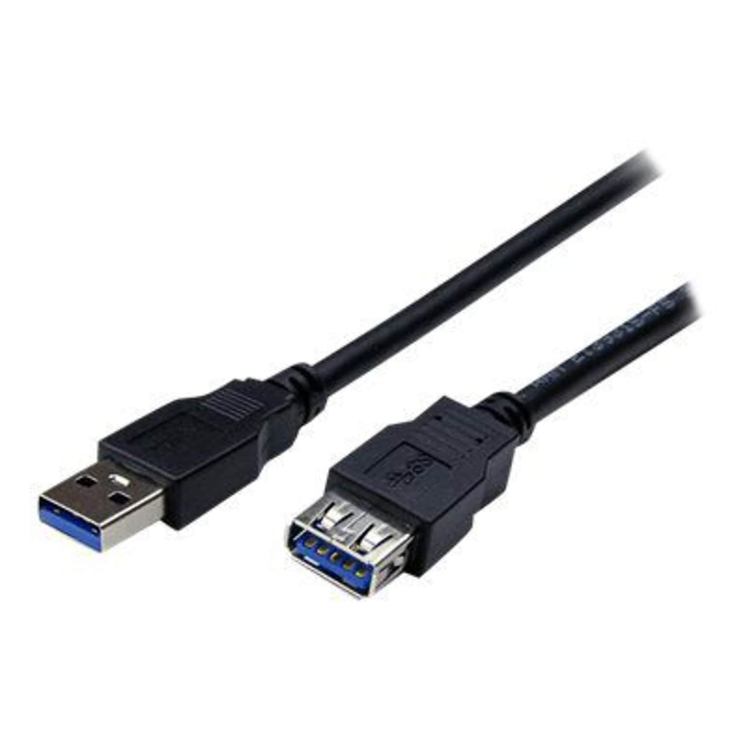 StarTech® 6.6 SuperSpeed A to A USB 3.0 Extension Cable; Black
