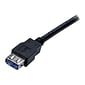 StarTech® 6.6' SuperSpeed A to A USB 3.0 Extension Cable; Black