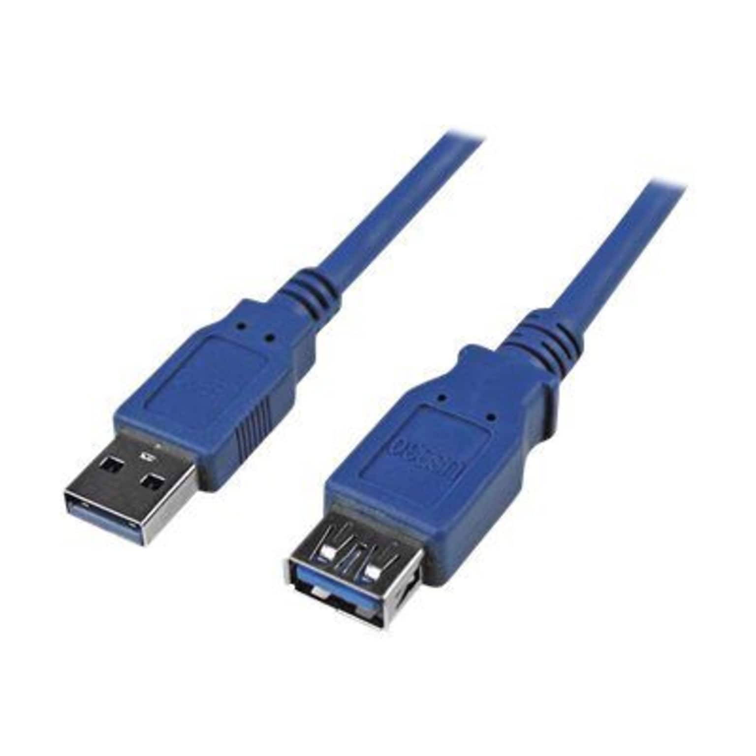 StarTech® 6 Superspeed USB 3.0 Type A Male To Type A Female Extension Cable; Blue