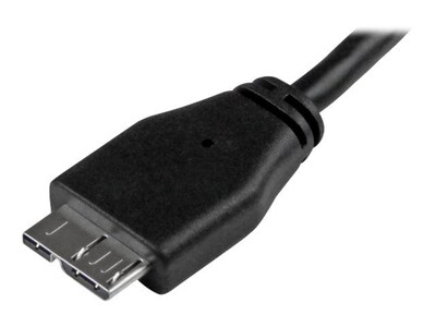 StarTech® 6" Type A Male To Type B Male Slim Micro USB 3.0 Cable; Black