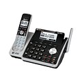 AT&T TL88102 2 Line Cordless Answering System, Silver/Black