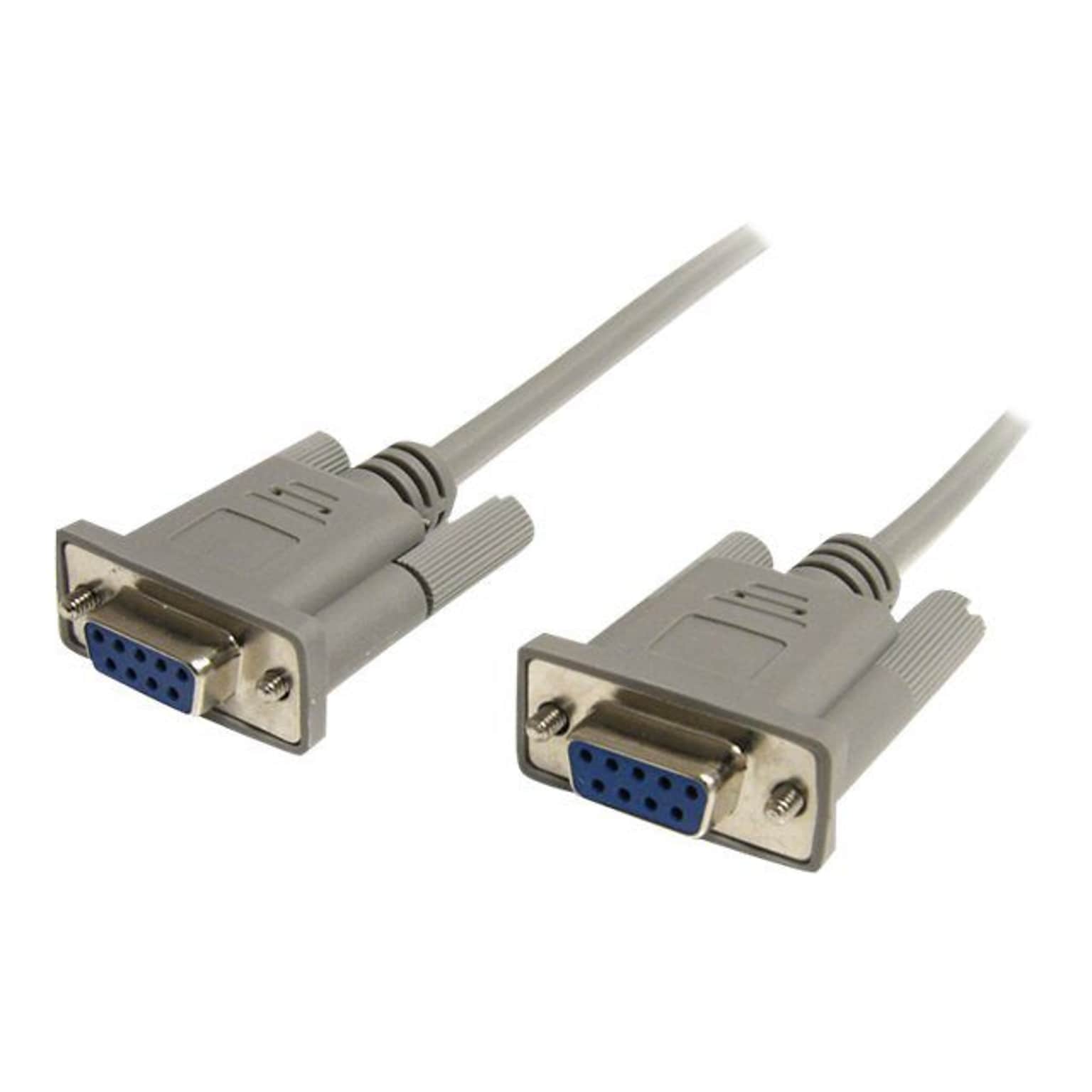 StarTech® 25 DB9 Null Modem Data Transfer Cable; Gray
