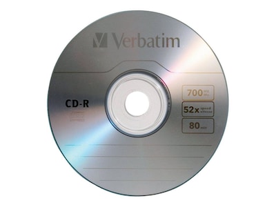 Verbatim® 700MB 52x CD Recordable Media; 10/Pack