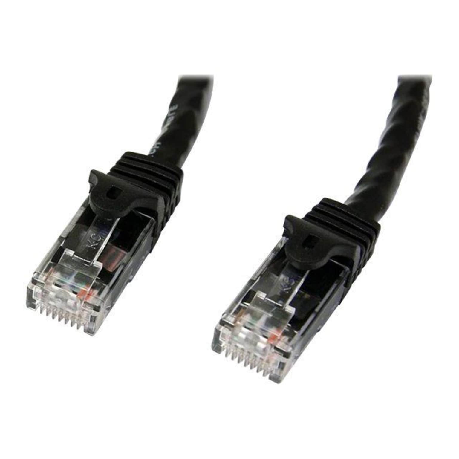 StarTech® 35 Cat 6 Snagless RJ-45 Male/Male Patch Cable; Black