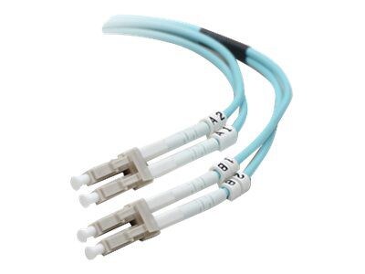 Belkin® 13.12 LC Male To LC Male Fiber Optic Cable For Network Device, Aqua