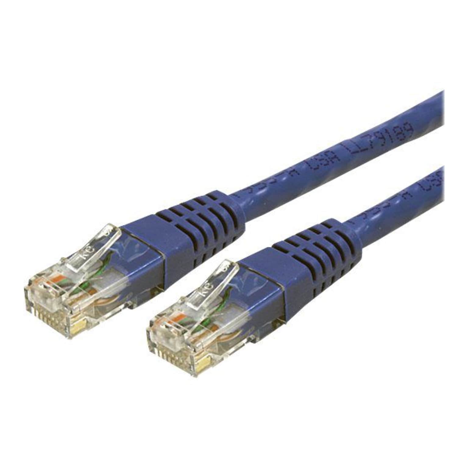 StarTech® 20 Cat 6 Molded RJ-45 Male/Male Patch Cable; Blue