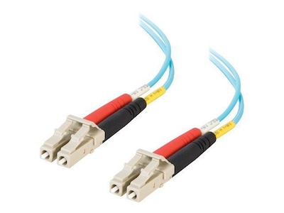 5m LC-LC 10Gb 50/125 OM3 Duplex Multimode PVC Fiber Optic Cable - Aqua