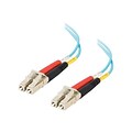 5m LC-LC 10Gb 50/125 OM3 Duplex Multimode PVC Fiber Optic Cable - Aqua