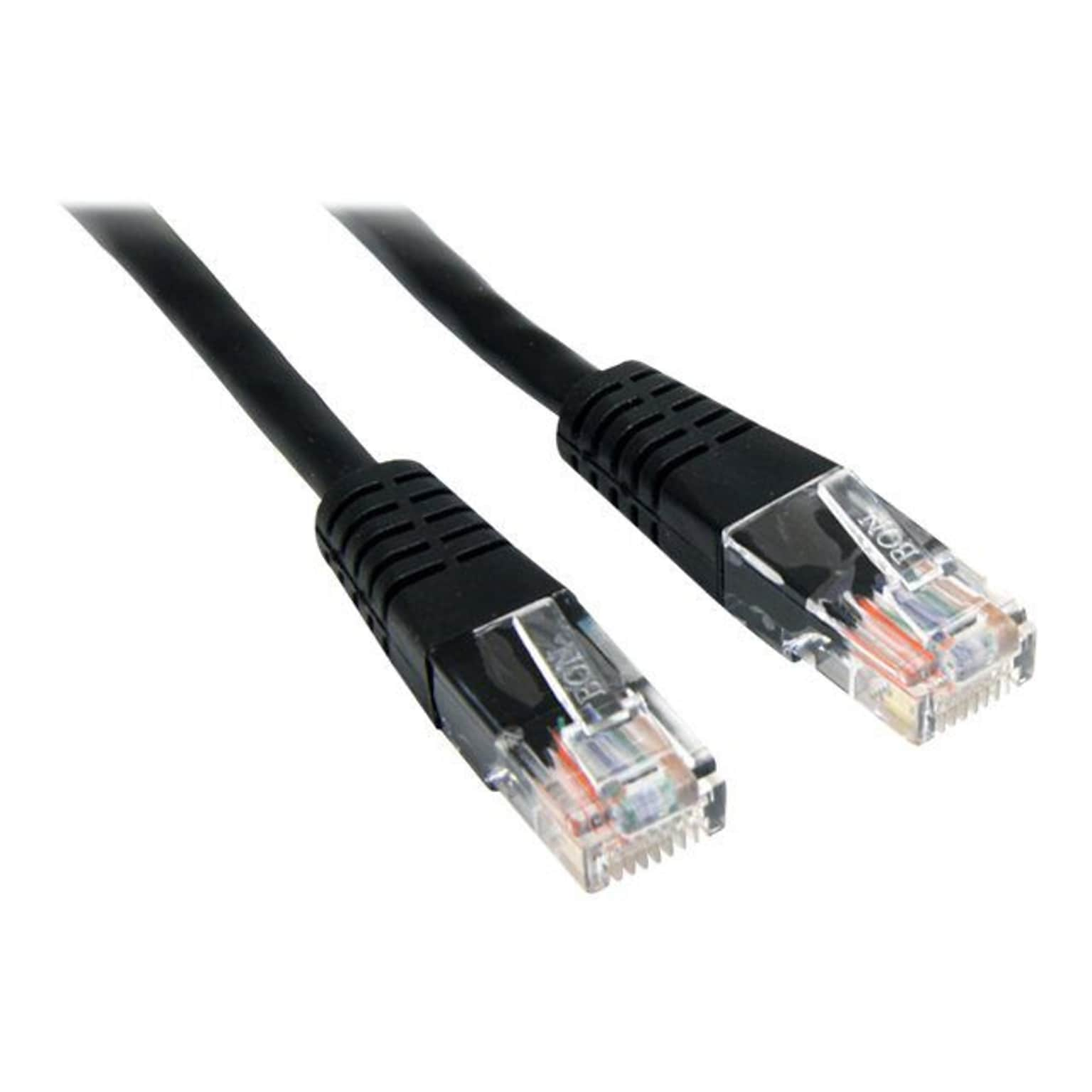 StarTech® 25 Cat 5e Molded RJ-45 Male/Male Patch Cable; Black