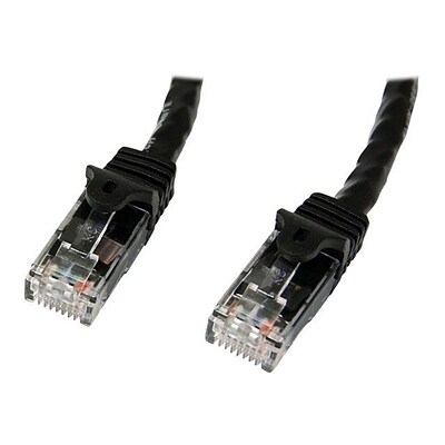 StarTech® 25 Cat 6 Snagless RJ-45 Male/Male Patch Cable; Black