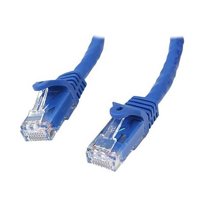 StarTech® 15' Cat 6 Snagless RJ-45 Male/Male Patch Cable; Blue