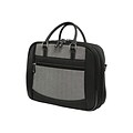 Mobile Edge ScanFast Black/White Faux-Leather Large Briefcase For 16 Laptop