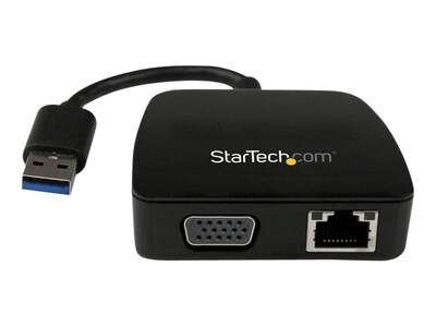 StarTech.com® Universal USB 3.0 Laptop Mini Docking Station With VGA/GbE NIC