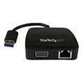 StarTech.com® Universal USB 3.0 Laptop Mini Docking Station With VGA/GbE NIC