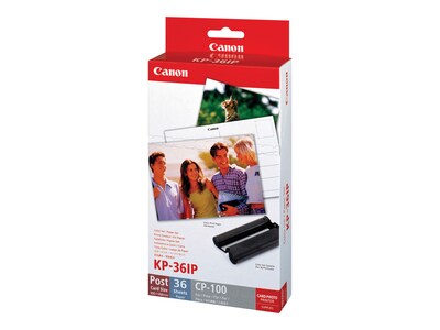Canon® Color Ink Cartridge & Photo Paper Kit; 4 x 6, Glossy, 36 Sheets