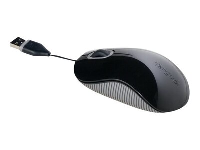 Targus® AMU76US Wired Cord-Storing Optical Mouse