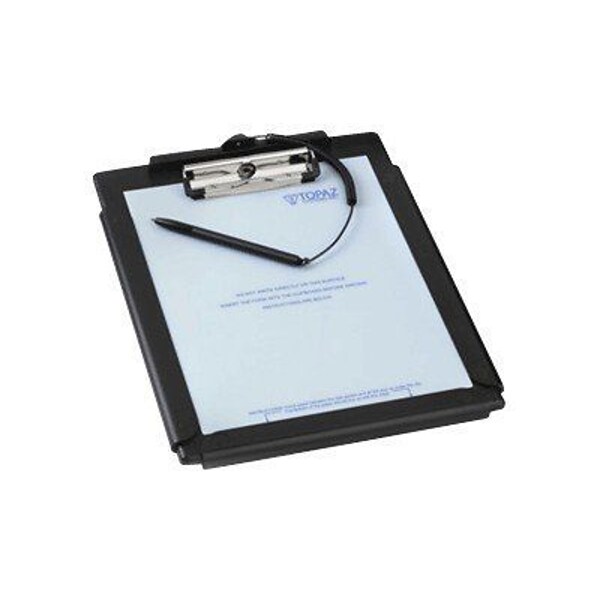 Topaz® ClipGem® Letter-Sized USB Signature Capture Pad With Digital Pen; Black, 8.5 x 10