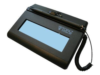 Topaz® SigLite® LCD BT 1x5 Wireless Signature Pad With Stylus; Black, 4.4 x 1.4