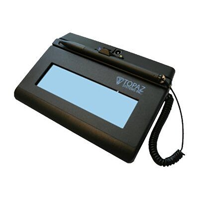 Topaz® SigLite® LCD BT 1x5 Wireless Signature Pad With Stylus; Black, 4.4 x 1.4