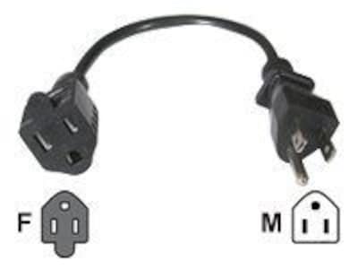 C2G® 15 NEMA 5-15P to NEMA 5-15R Outlet Saver Power Extension Cord, Black