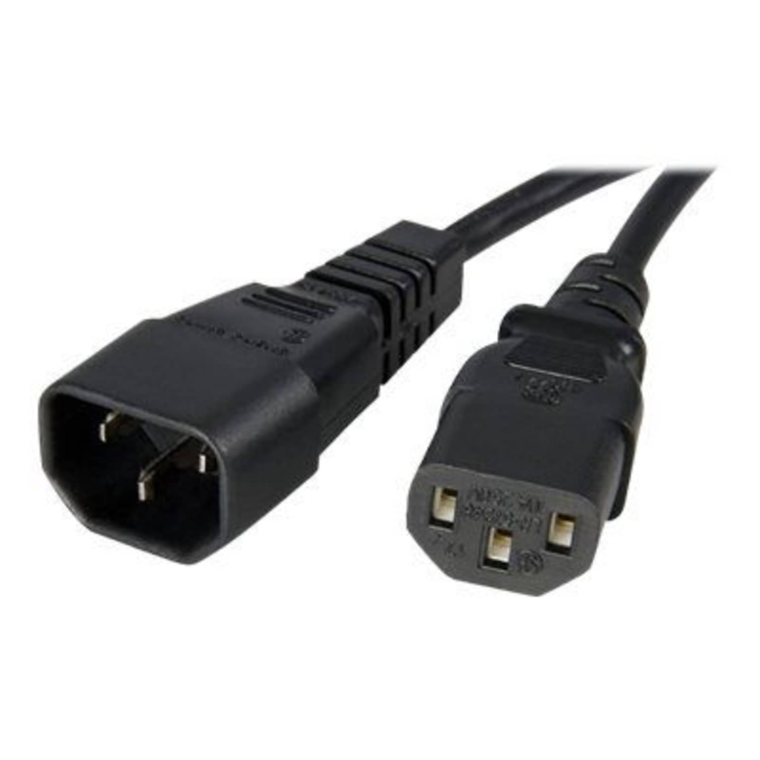 StarTech® 10 IEC 320-C14 To IEC 320-C13 Standard Computer Power Cord; Black