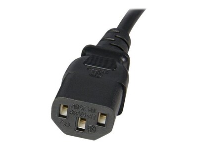 StarTech® 10' IEC 320-C14 To IEC 320-C13 Standard Computer Power Cord; Black