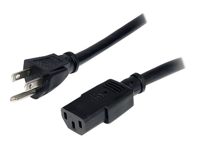 StarTech 6 NEMA5-15P To IEC 60320 C13 Computer Power Cord, Black
