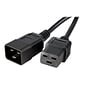 Startech 3' IEC 60320 C20 To IEC 320-C19 Computer Power Cord, Black