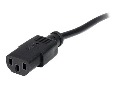 StarTech® 25' NEMA5-15P To C13 Standard Computer Power Cord; Black
