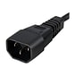 Startech® 3' IEC 60320 C13 To IEC 60320 C14 Standard Computer Power Extension Cord, Black