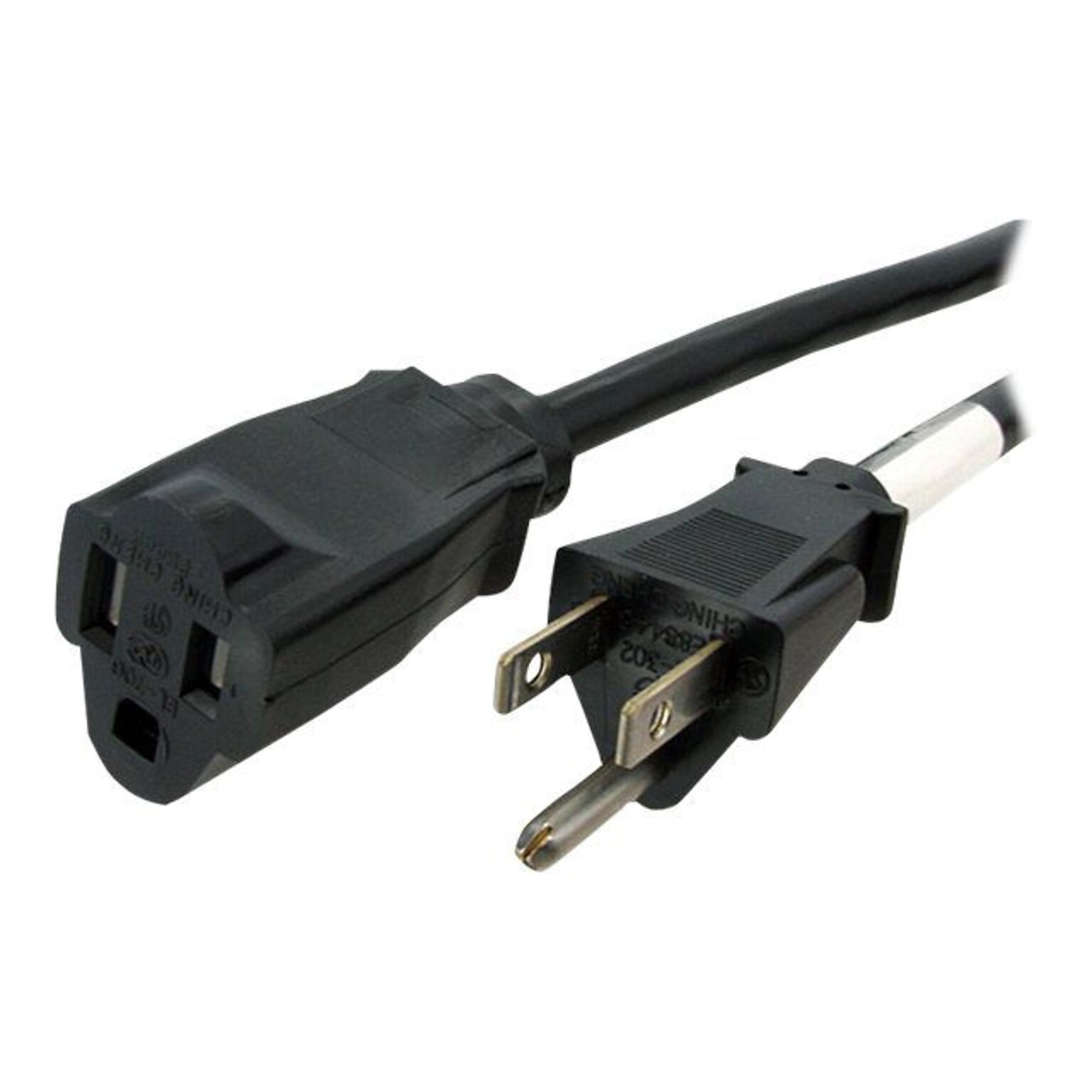 StarTech® 10 14 AWG Power Cord Extension; Black
